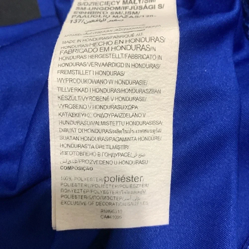 Boys Under Armour Short Sleeve‎ Blue Logo Shirt Size Small  EUC